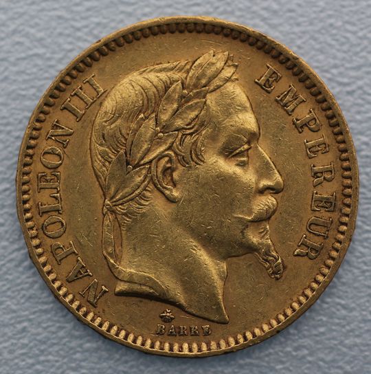 20 Francs Napoleon III Goldmünzen 20 Francs Napoleon III Goldmünzen