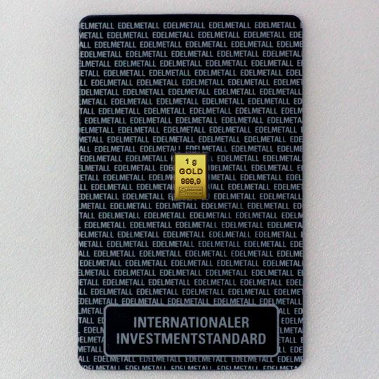 1g Goldbarren 1g Goldbarren